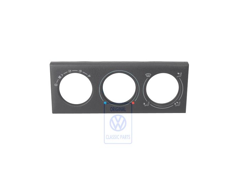 Original VW Trim For Fresh Air And Heater Controls Satin Black - 535919383D 01C