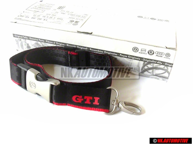 Original VW GTI Collection Lanyard Black Red - 000087610R FWC