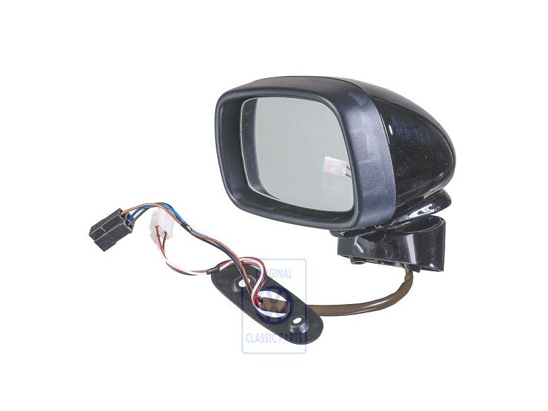 Original VW Exterior Mirror (Convex) Electric Adjustment Black - 536857501A QV1