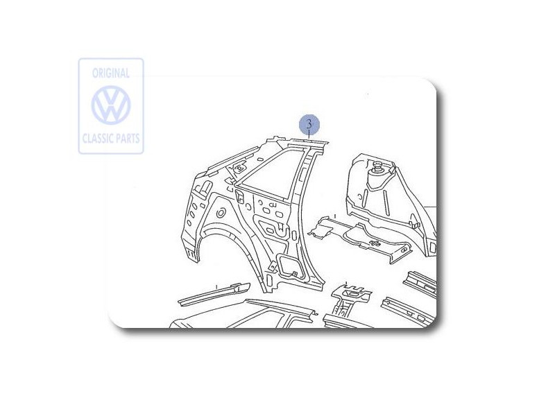Original VW Side Panel, Inner - 535809404E