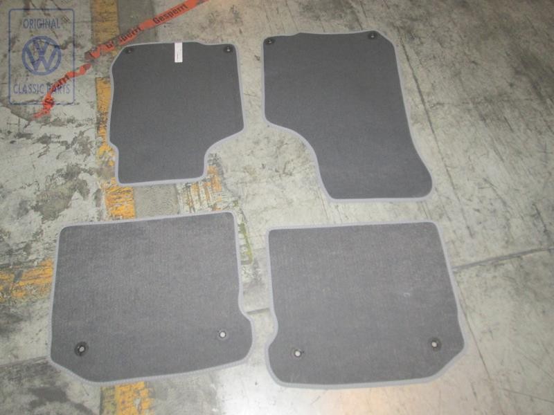Original VW 1 Set Foot Mats Flannel Grey - 1J2863011G HZG