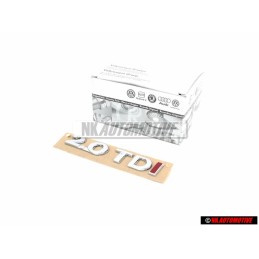 Original VW Rear Boot Badge Emblem 2.0 TDI Chrome Red - 3AA853675F GQF