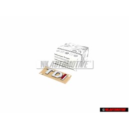 Original VW Rear Boot Badge Emblem TDI Chrome Red - 3AA853675H GQF