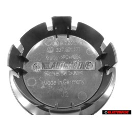 Original VW Alloy Wheel Centre Cap Satin Black High Chrome 65mm - 3B7601171 XRW