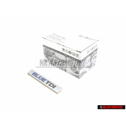 Original VW BLUE TDI Rear Boot Badge Emblem Blue Chrome - 3C0853675BQWWS