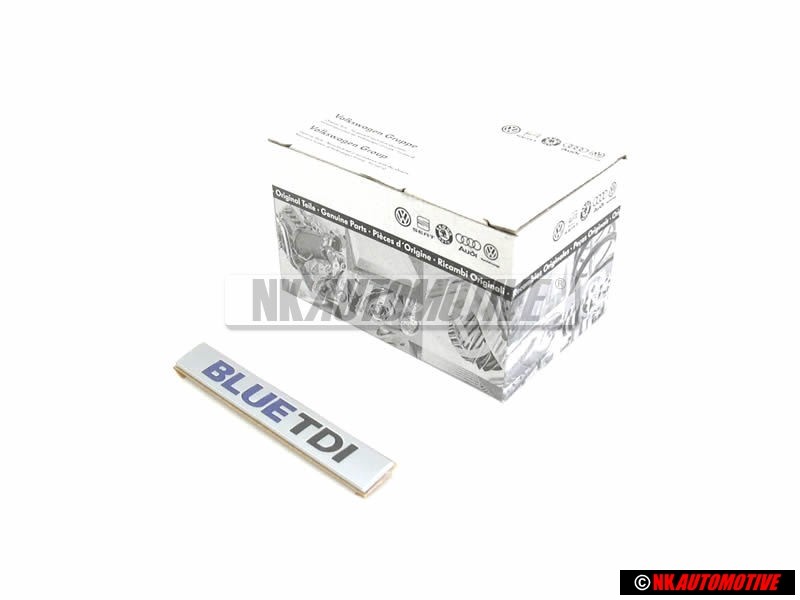 Original VW BLUE TDI Rear Boot Badge Emblem Blue Chrome - 3C0853675BQWWS