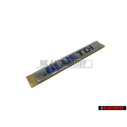 Original VW BLUE TDI Rear Boot Badge Emblem Blue Chrome - 3C0853675BQWWS