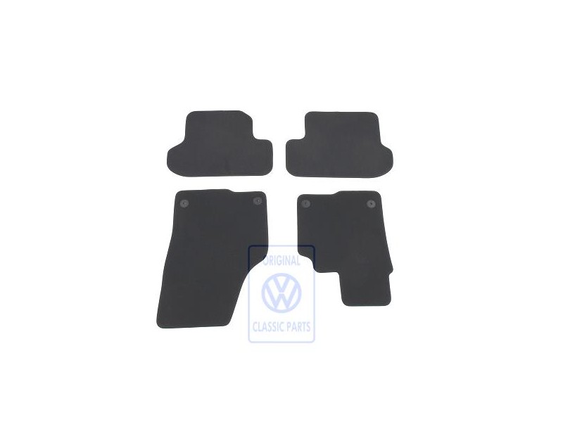 Original VW 1 Set Foot Mats Titanium Black/Artgrey - 5C2863011D ISR
