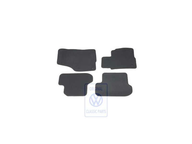 Original VW 1 Set Foot Mats Platinum/Flannel Grey - 5C2863011D KXX