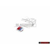 Original Audi RS2 Steering Wheel Badge Emblem Chrome Red Blue - 8A0419685C
