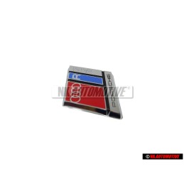 Original Audi RS2 Steering Wheel Badge Emblem Chrome Red Blue - 8A0419685C