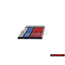 Original Audi RS2 Steering Wheel Badge Emblem Chrome Red Blue - 8A0419685C