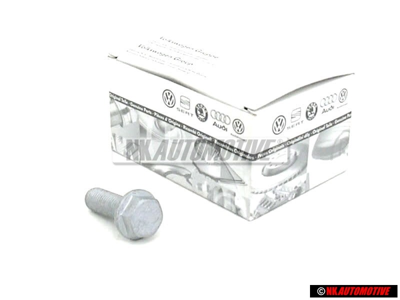 Original VW Front Brake Caliper Carrier Self Locking Bolt - N 90708504