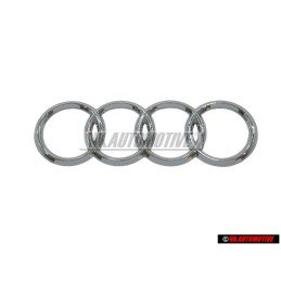 Original Audi Rings Rear Boot Badge Emblem Chrome - 4B9853742 2ZZ