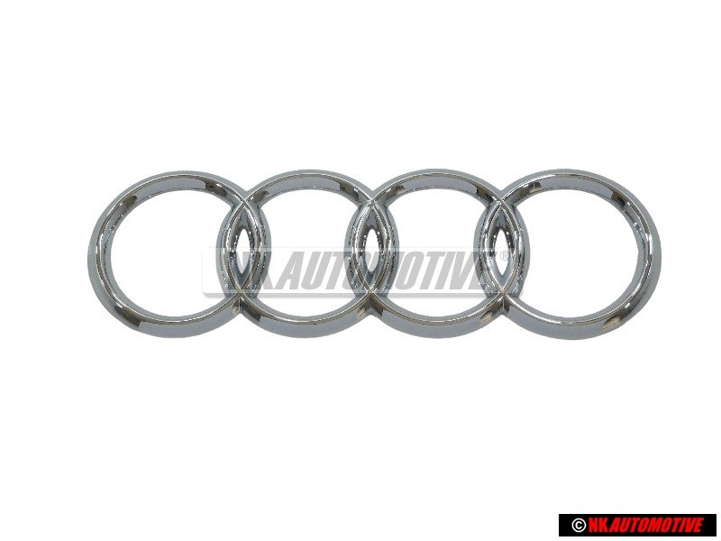 Original Audi Rings Rear Boot Badge Emblem Chrome - 4B9853742 2ZZ