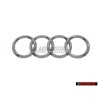 Original Audi Rings Rear Boot Badge Emblem Chrome - 4B9853742 2ZZ