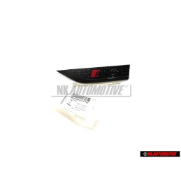 Original Audi RS5 Side Trim Badge Emblem Black Red - 8W6853601D T94