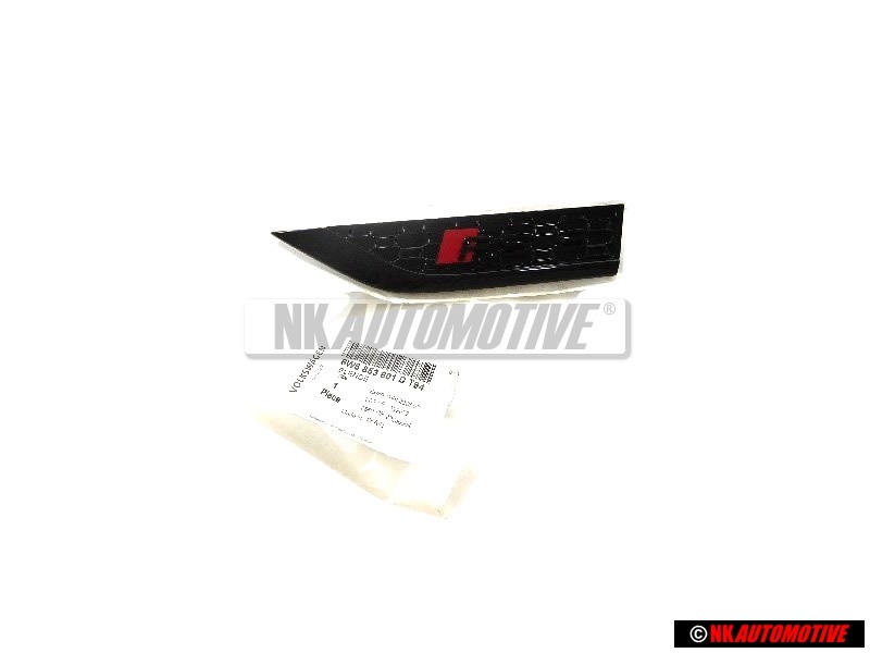 Original Audi RS5 Side Trim Badge Emblem Black Red - 8W6853601D T94