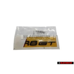Original Audi R8 GT Rear Boot Badge Emblem Black Red - 4S0853741 T94