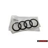 Original Audi Rings Rear Boot Badge Emblem Black Glossy - 4H0853742H T94