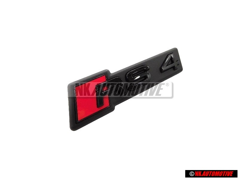Original Audi RS4 Front Grill Badge Emblem Black Red - 8W0853736H T94