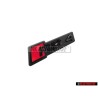 Original Audi RS4 Front Grill Badge Emblem Black Red - 8W0853736H T94