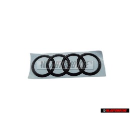 Original Audi Rings Rear Boot Badge Emblem Black Glossy - 8X0853742B T94