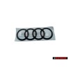 Original Audi Rings Rear Boot Badge Emblem Black Glossy - 8X0853742B T94