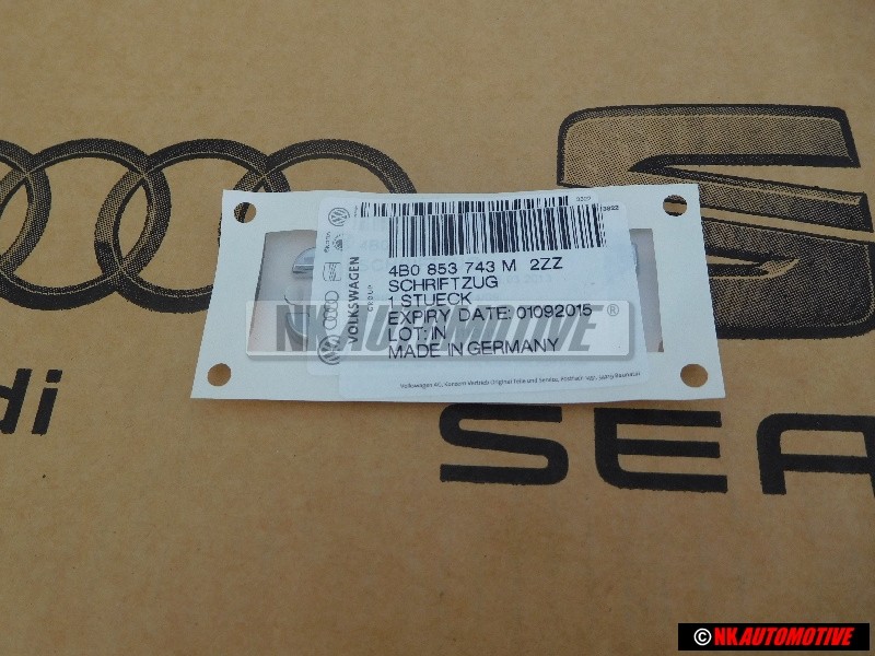 Original Audi 3.7 Rear Boot Badge Emblem Chrome - 4B0853743M 2ZZ