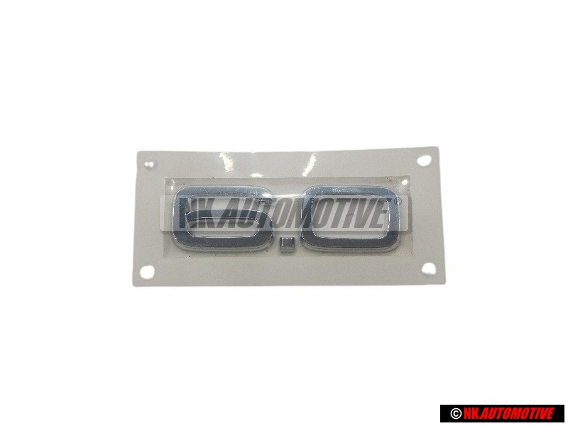 Original Audi 6.0 Rear Boot Badge Emblem Chrome - 4D0853743F 2ZZ