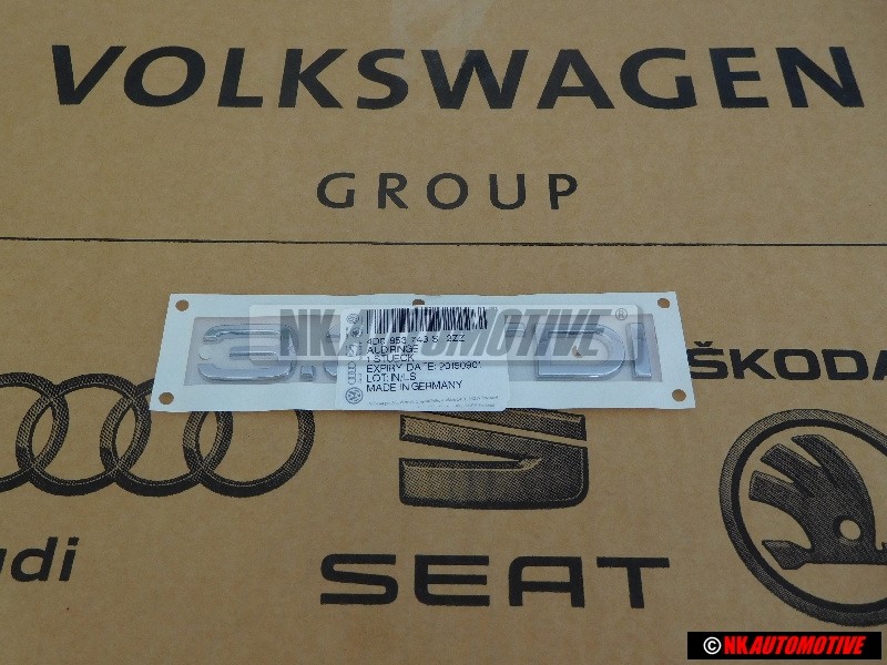 Original Audi 3.3 TDI Rear Boot Badge Emblem Chrome - 4D0853743S 2ZZ