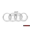 Original Audi Rings Front Grill Badge Emblem Chrome - 4E0853605AA2ZZ