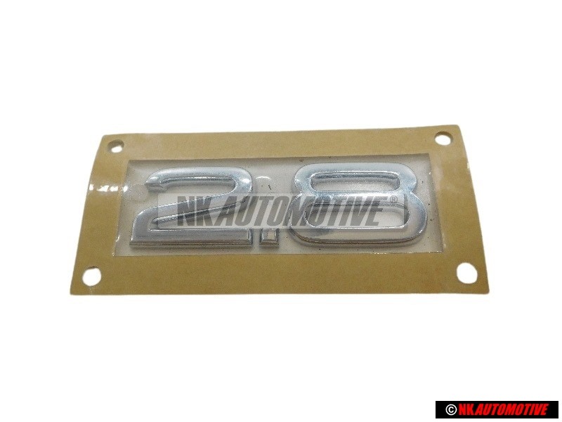 Original Audi 2.8 Rear Boot Badge Emblem Chrome - 4E0853743AB2ZZ