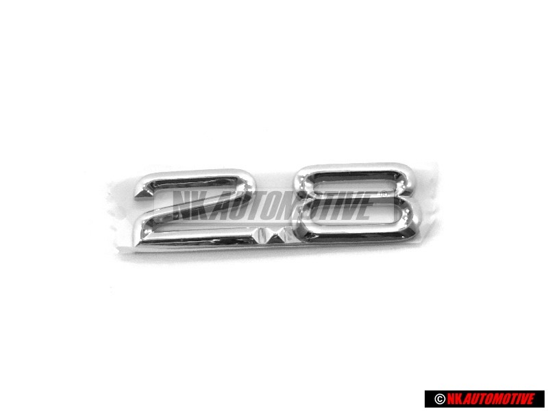 Original Audi 2.8 Rear Boot Badge Emblem Chrome - 4A5853743M 2ZZ
