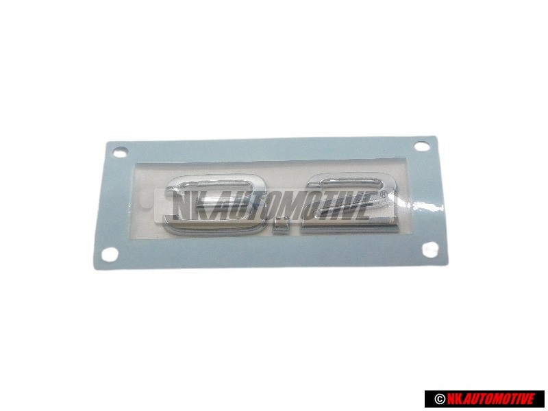 Original Audi 3.2 Rear Boot Badge Emblem Chrome - 8P0853743D 2ZZ