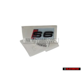 Original Audi S6 Rear Boot Badge Emblem Black Red - 4B0853735A T94