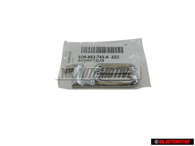 Original Audi 1.8 Rear Boot Badge Emblem Chrome - 8D5853743A 2ZZ