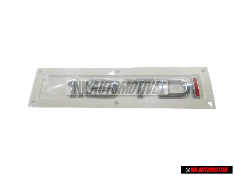 Original Audi 1.9 TDI Rear Boot Badge Emblem Chrome Red - 8L0853743K 2ZZ