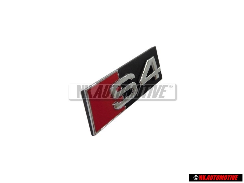 Original Audi S4 Front Grill Badge Emblem Black Chrome Red - 8E0853736D 2ZZ
