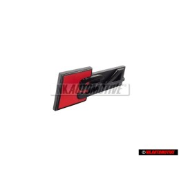 Original Audi S4 Front Grill Badge Emblem Black Red - 8W0853736F T94