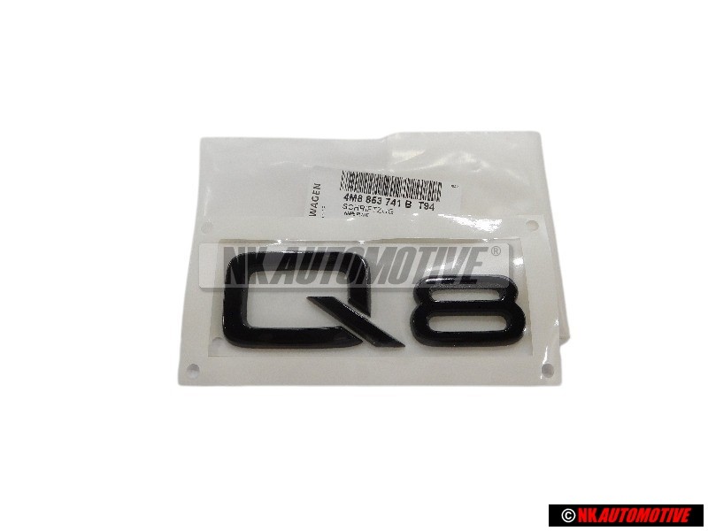 Original Audi Q8 Rear Boot Badge Emblem Black - 4M8853741B T94