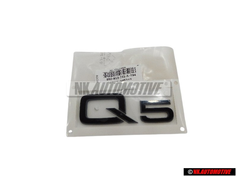 Original Audi Q5 Rear Boot Badge Emblem Black - 8R0853741A T94