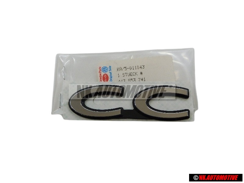 Original Audi CC Rear Boot Badge Emblem Silver - 443853741