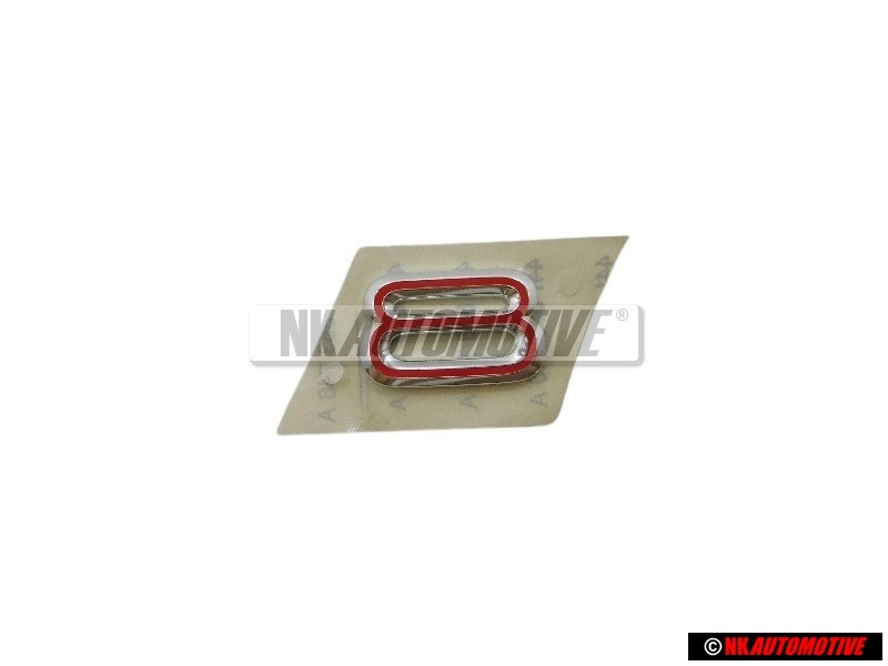 Original Audi Rear Boot Badge Emblem Chrome Red - 441853746A Y3H
