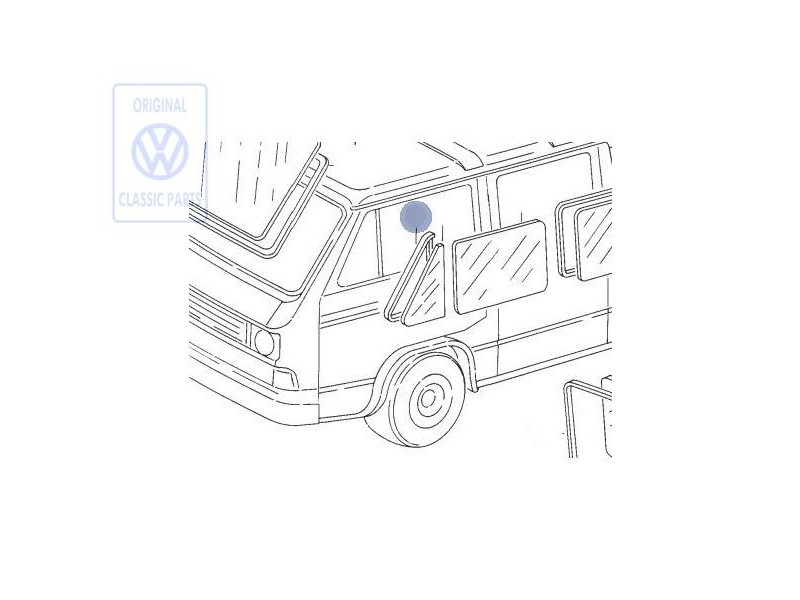 Original VW Seal For Fixed Door Glass - 251837625