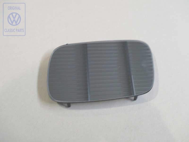 Original VW Mirror Glass (Flat) With Plate - 357857521B