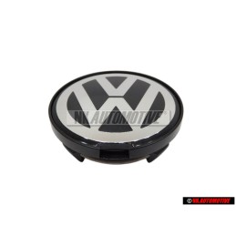 Original VW Alloy Wheel Centre Cap Black Chrome - 7D0601165 BXF