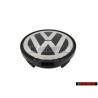 Original VW Alloy Wheel Centre Cap Black Chrome - 7D0601165 BXF