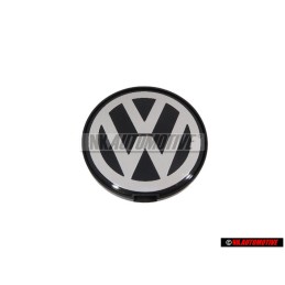 Original VW Alloy Wheel Centre Cap Black Chrome - 7D0601165 BXF