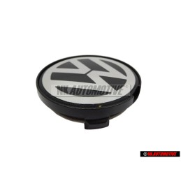 Original VW Alloy Wheel Centre Cap Black Chrome - 7D0601165 BXF
